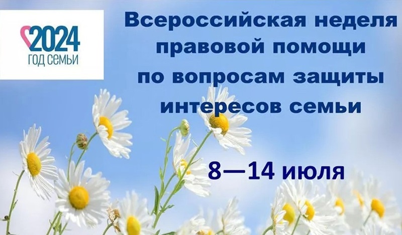 Всероссийская неделя правовой помощи по вопросам защиты интересов семьи Всероссийская неделя правовой помощи по вопросам защиты интересов семьи.